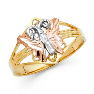 14K 3C Fancy Butterfly Ring