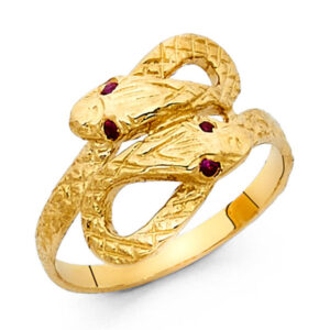 14KY Fancy Snake Ring