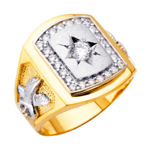 14K 2T Men's CZ Ring