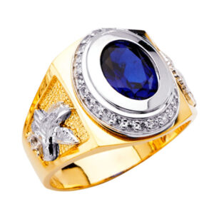 14K 2T Men's CZ Ring