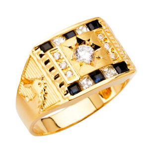 14KY Men's CZ Ring