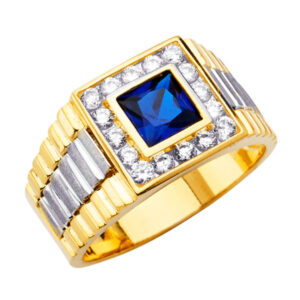 14K 2T Men's CZ Ring