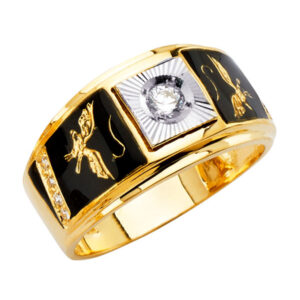 14K 3C Men's CZ Ring