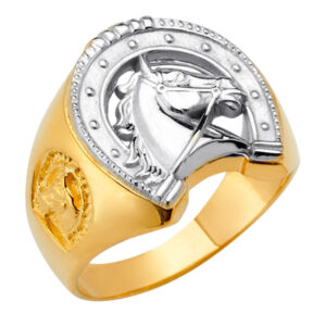 14K 2T Horse Shoe Men's Ring