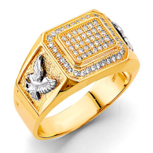 14K 2T Men's CZ Ring