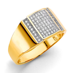 14K 2T Men's CZ Ring
