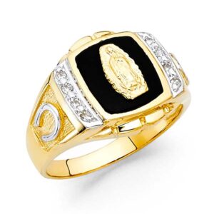 14KY Onyx Guadalupe 2T Men's Ring