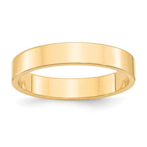 14k Yellow Gold 4mm Lightweight Flat Wedding Band