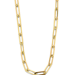 14KY Flat Paperclip Necklace