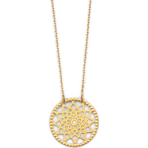 14KY Open Crown Necklace