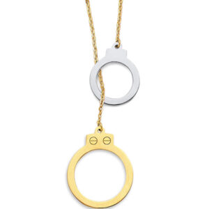14K 2T Hand cuff Necklace