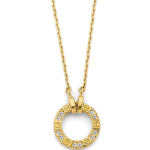 14KY CZ Circle Necklace