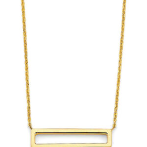 14KY Rectanglar Frame Necklace