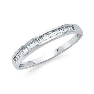 14KW CZ Ladies Wedding Band