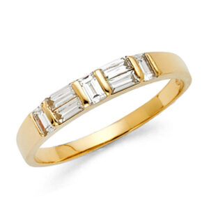 14KY CZ Ladies Wedding Band