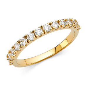 14KY CZ Ladies Wedding Band