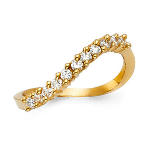 14KY CZ Ladies Wedding Band