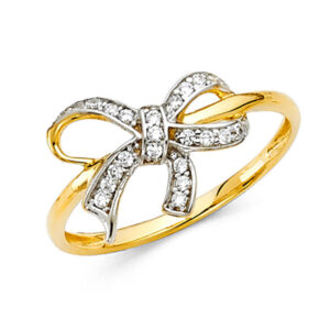 14KY 2T CZ Fancy Ring