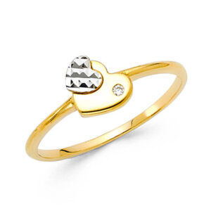 14K 2T CZ Fancy Ring