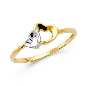 14K 2T CZ Fancy Ring