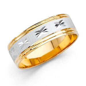 14K 2T 6mm DC Wedding Band