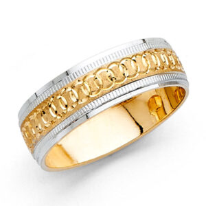 14K 2T 6mm DC Wedding Band
