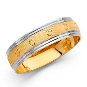 14K 2T 6mm DC Wedding Band