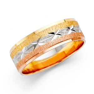 14K 3C 6mm DC Wedding Band