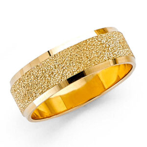 14KY 6mm Fancy Cut Wedding Band