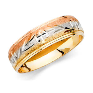14K 3C Men's Wedding Band