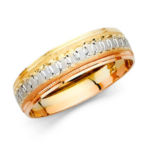 14K 3C Men's Wedding Band