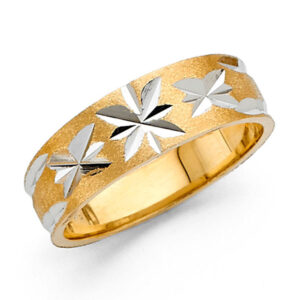 14K 2T 6mm DC Tape Red Wedding Band