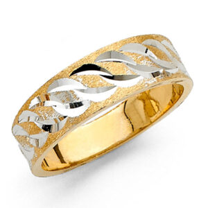 14K 2T 6mm DC Tape Red Wedding Band