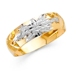 14K 2T 6mm Light Tape Red Wedding Band