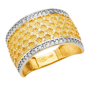 14K 2T Fancy CZ Ring