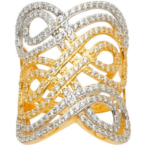 14K 2T Fancy CZ Ring