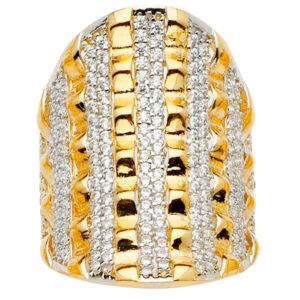 14K 2T Fancy CZ Ring