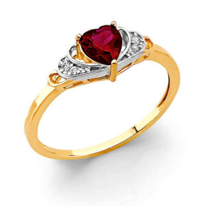 14KY Fancy Red CZ Ring