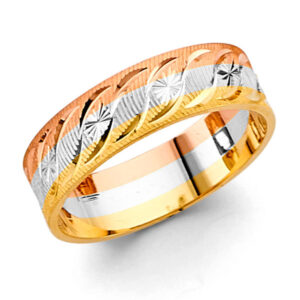 14K 3C Men's Wedding Band