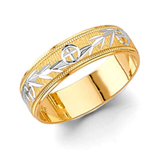 14K 2T 6mm DC Wedding Band