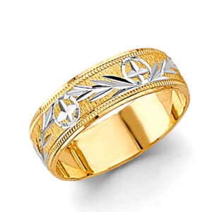 14K 2T 6mm DC Wedding Band