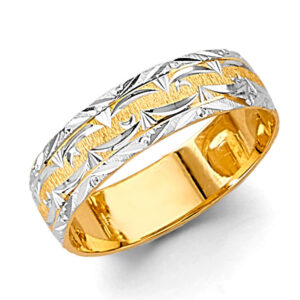 14K 2T 6mm DC Wedding Band