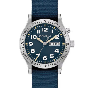 CARAVELLE BY BULOVA BLUE DIAL WATCH 43C126