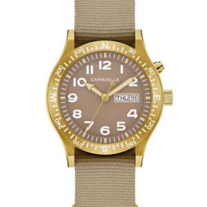 CARAVELLE BY BULOVA TAUPE DIAL WATCH 44C113