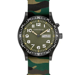 CARAVELLE BY BULOVA GREEN DIAL WATCH 45C121