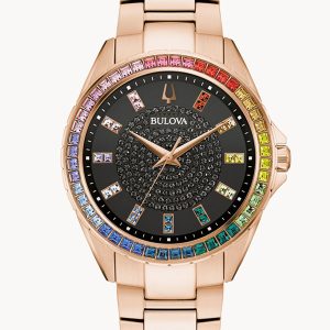BULOVA PHANTOM BLACK DIAL MEN’S WATCH 97A180