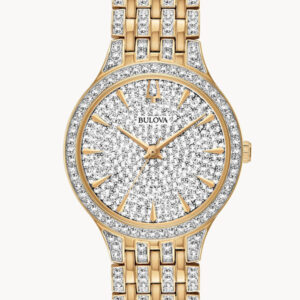 BULOVA PHANTOM GOLD SILVER DIAL MEN’S WATCH 98L263