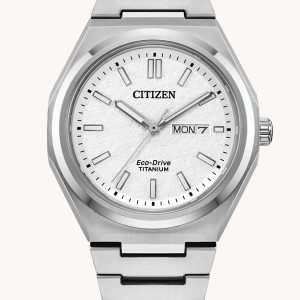 CITIZEN ZENSHIN THREE-HAND WHITE DIAL MEN’S WATCH AW0130-85A