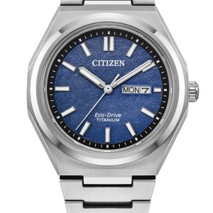 CITIZEN ZENSHIN THREE-HAND BLUE DIAL MEN’S WATCH AW0130-85L