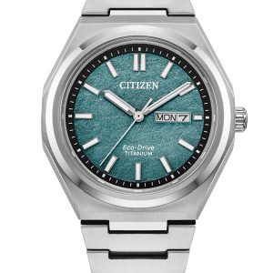 CITIZEN ZENSHIN THREE-HAND GREEN DIAL MEN’S WATCH AW0130-85X